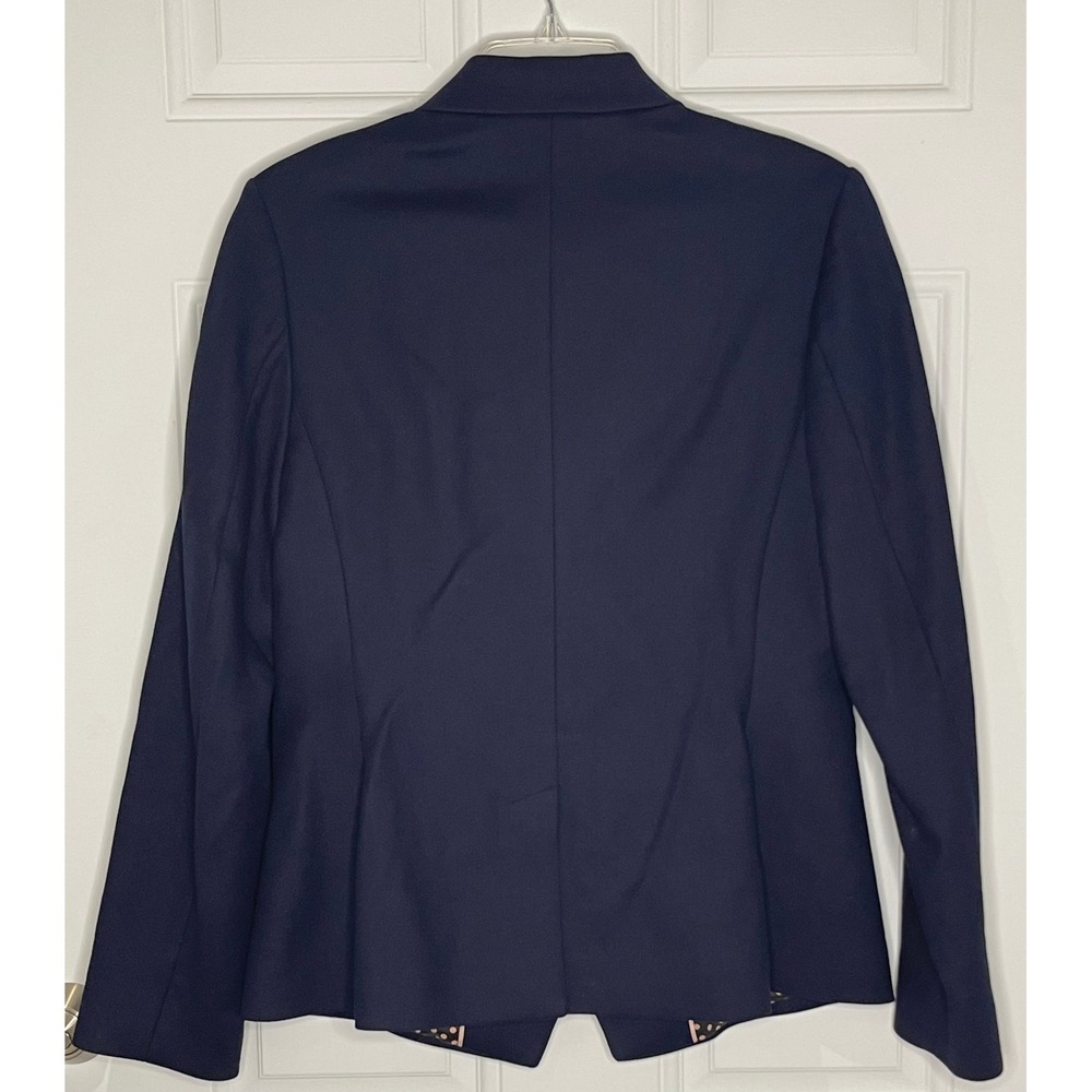 Boden Women's Size 10 Navy Blue Double Breasted Crest Button Blazer NWT - Picture 9 of 12